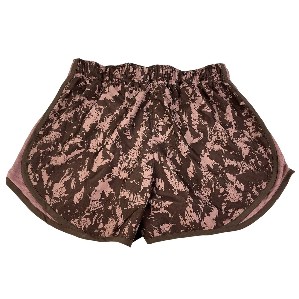 Nike Dri-FIT Women's Running Shorts Brown Pink‎ Camo Lined Size Small